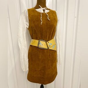 Y2K Leather Butterfly Bedazzled Thick Belt XL:Streetwear/Western/Coastal Cowgirl